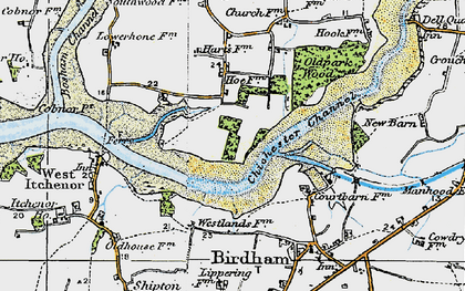 Old map of Birdham Pool in 1919