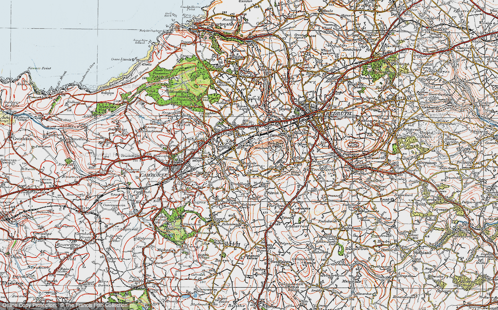 Old Map of Bosleake, 1919 in 1919