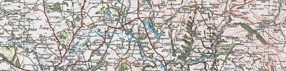 Old map of Bosley Locks in 1923