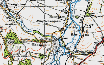 Old map of Bossington in 1919