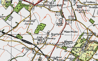 Old map of Bossington in 1920