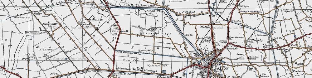 Old map of Barley Close in 1922