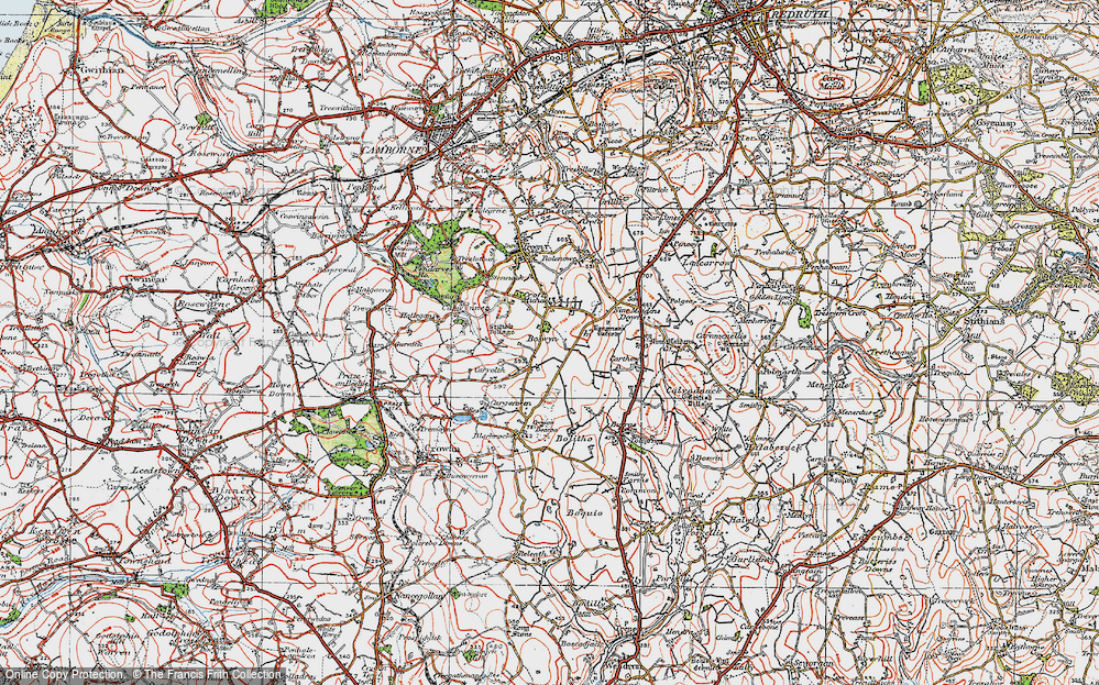 Old Map of Boswyn, 1919 in 1919