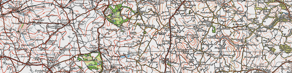 Old map of Boswyn in 1919