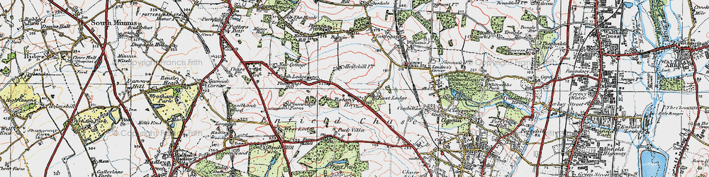 Old map of Barvin Hill in 1920
