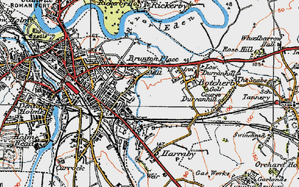 Old map of Botcherby in 1925