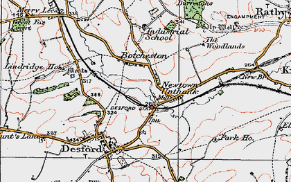 Old map of Botcheston in 1921