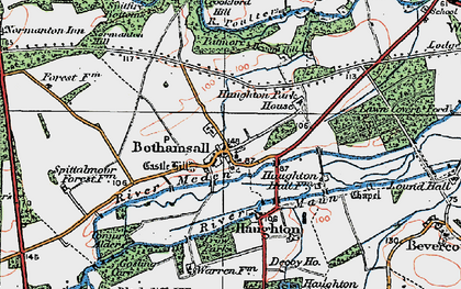 Old map of Bothamsall in 1923