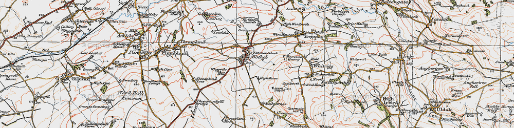 Old map of Bothel Craggs in 1925