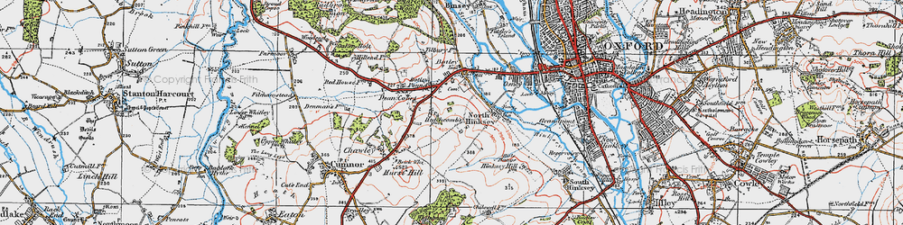 Old map of Botley in 1919