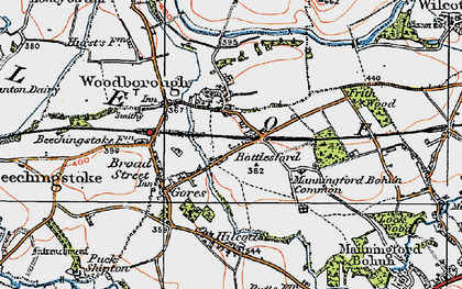 Old map of Bottlesford in 1919
