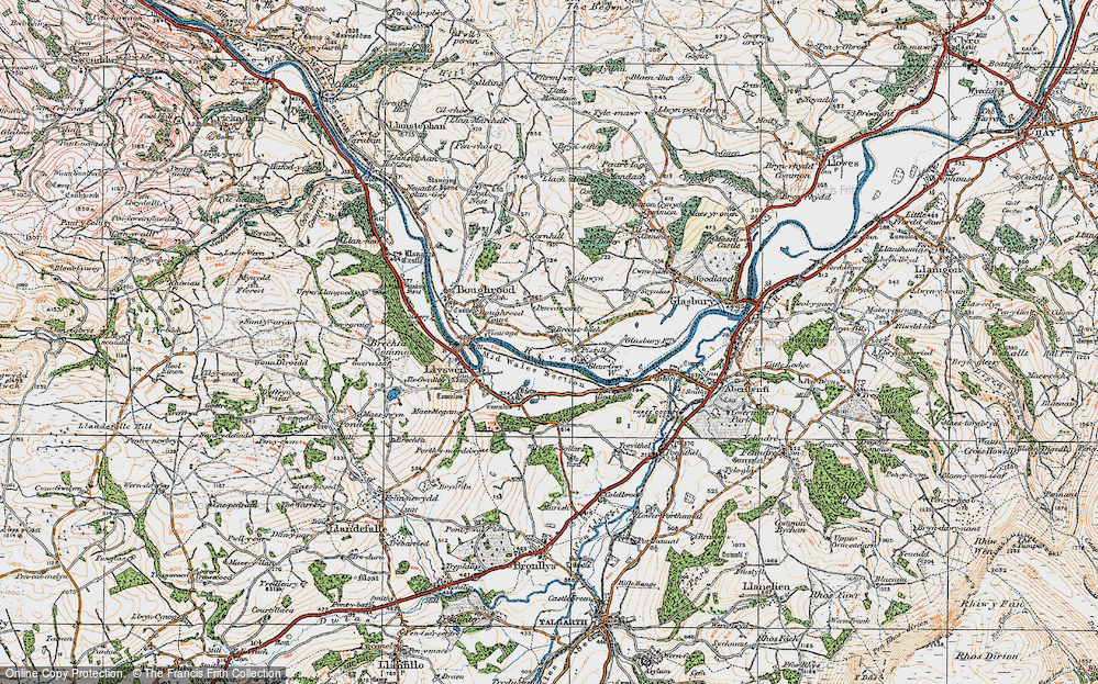 Old Map of Boughrood Brest, 1919 in 1919