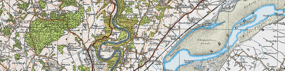Old map of Boughspring in 1919
