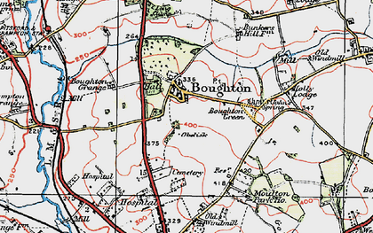 Old map of Boughton in 1919