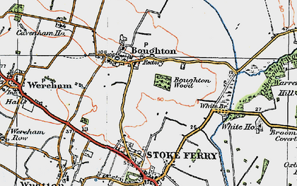 Old map of Boughton in 1921