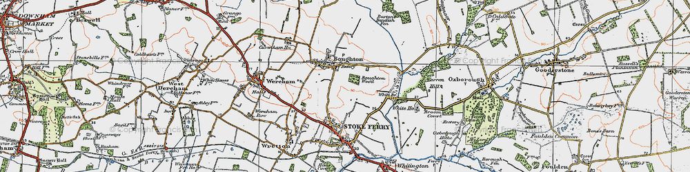 Old map of Boughton Wood in 1921