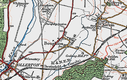 Old map of Boughton in 1923