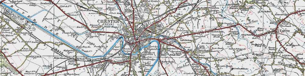 Old map of Boughton in 1924