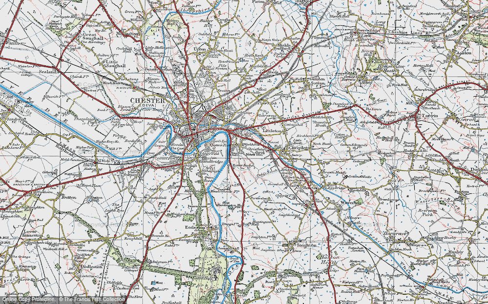 Old Map of Boughton Heath, 1924 in 1924