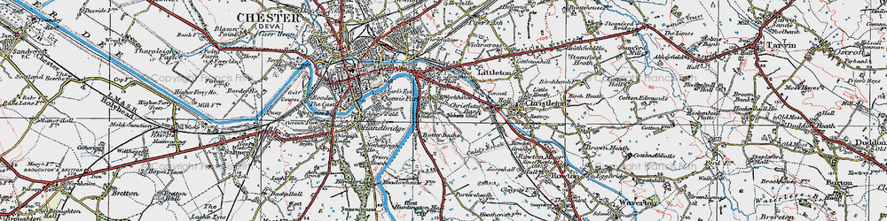 Old map of Boughton Heath in 1924
