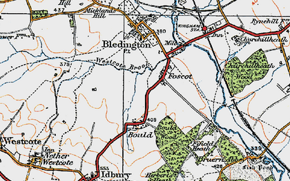 Old map of Bould in 1919