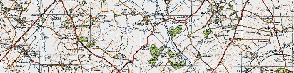 Old map of Bould in 1919