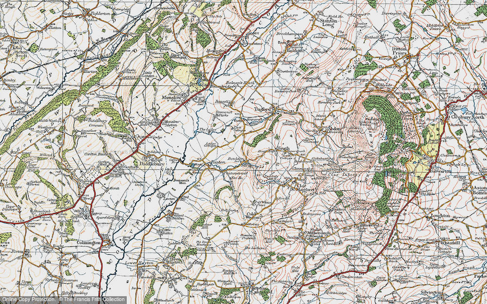 Old Map of Historic Map covering Wynett Coppice in 1921