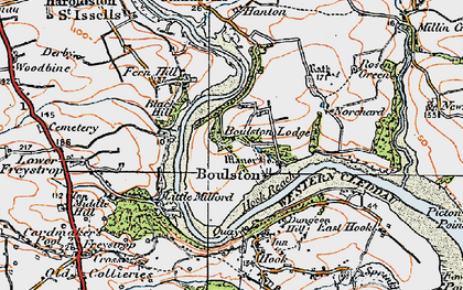 Old map of Boulston in 1922