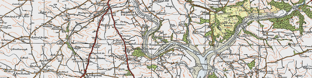 Old map of Hook Reach in 1922