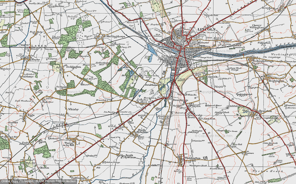Old Map of Boultham Moor, 1923 in 1923