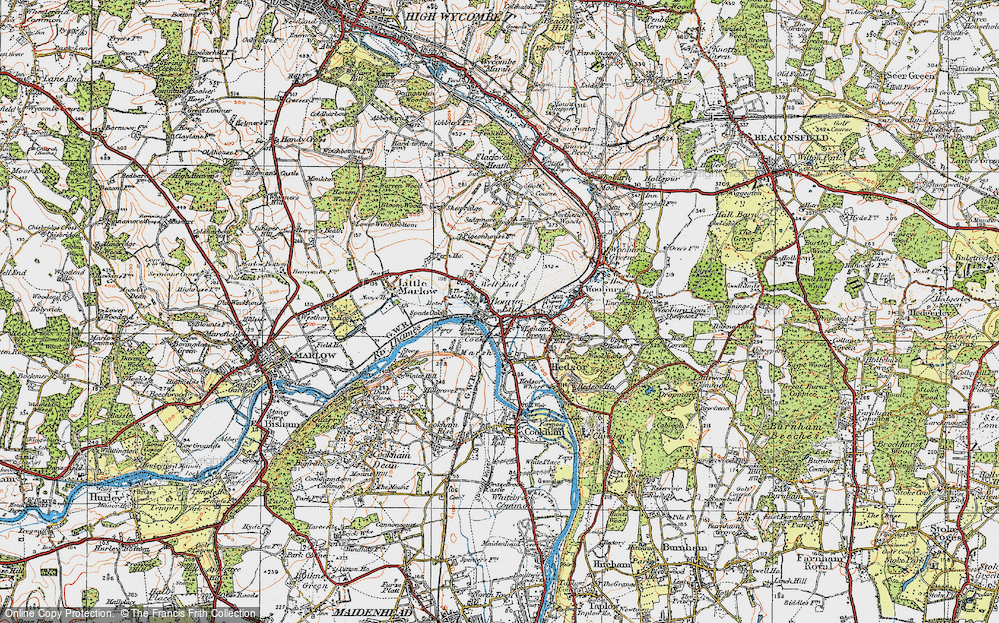 Old Map of Bourne End, 1919 in 1919