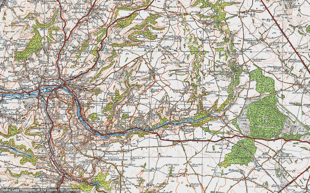 Old Map of Bournes Green, 1919 in 1919