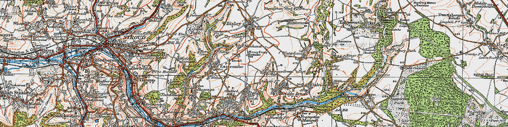 Old map of Bournes Green in 1919