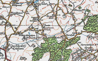 Old map of Bournes Green in 1921