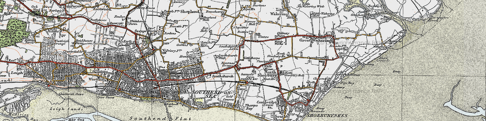 Old map of Bournes Green in 1921
