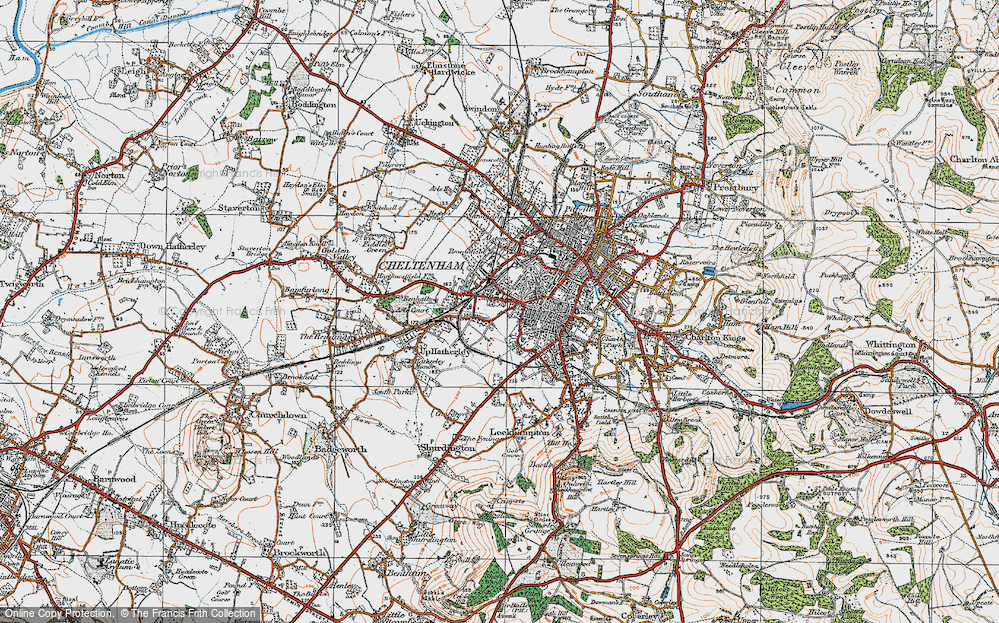 Old Map of Bournside, 1919 in 1919