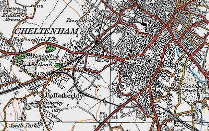 Old map of Bournside in 1919