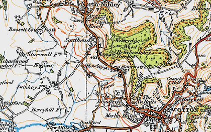 Old map of Brackenbury Ditches in 1919