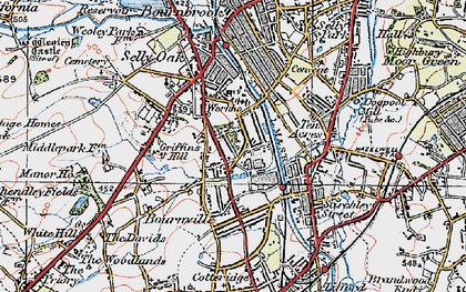 Old map of Bournville in 1921