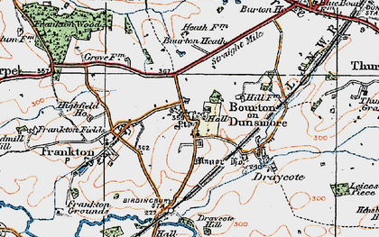 Old map of Bourton Heath in 1919