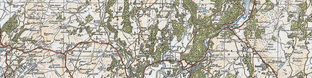 Old map of Bouth in 1925