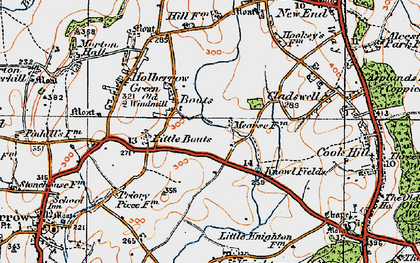 Old map of Bouts in 1919