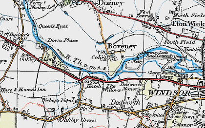 Old map of Boveney in 1920