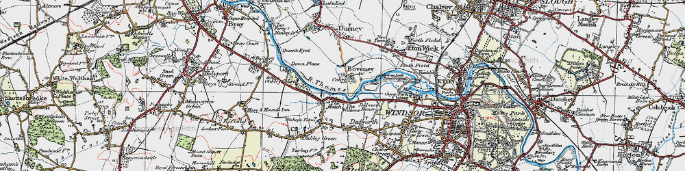Old map of Boveney in 1920