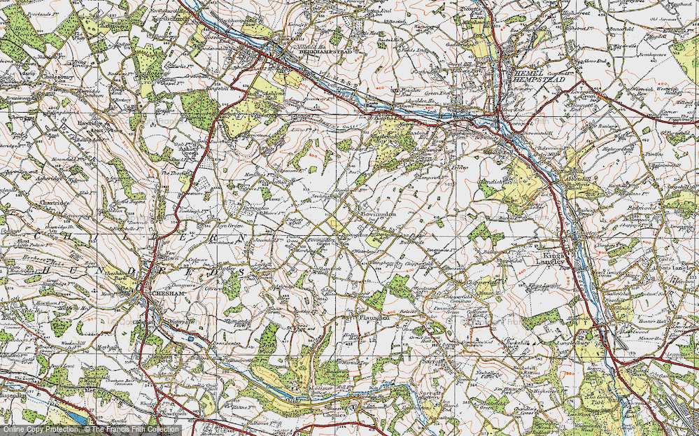 Old Map of Bovingdon, 1920 in 1920