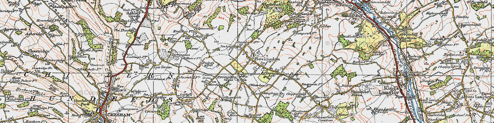 Old map of Bovingdon in 1920