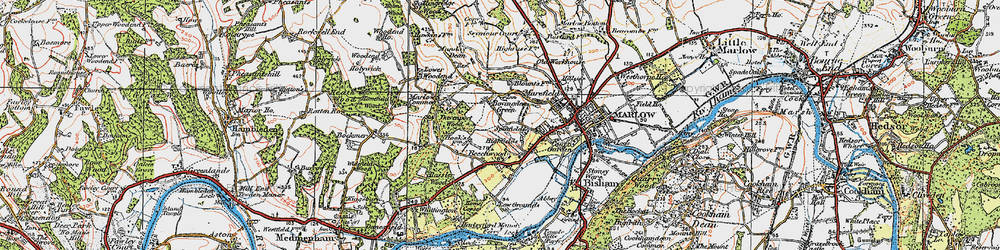 Old map of Bovingdon Green in 1919