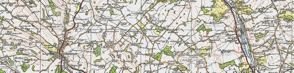 Old map of Bovingdon Green in 1920