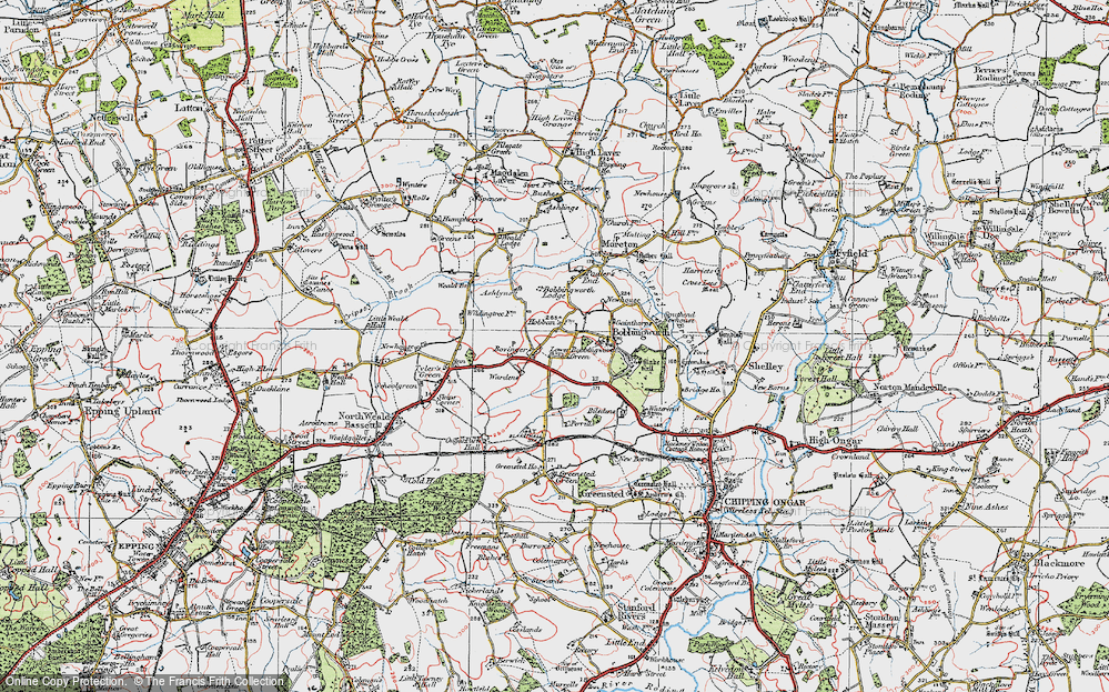 Old Map of Bovinger, 1920 in 1920