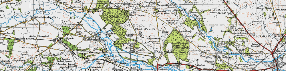 Old map of Bovington Camp in 1919